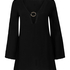 Beach Long-Sleeved Ring Dress, Black