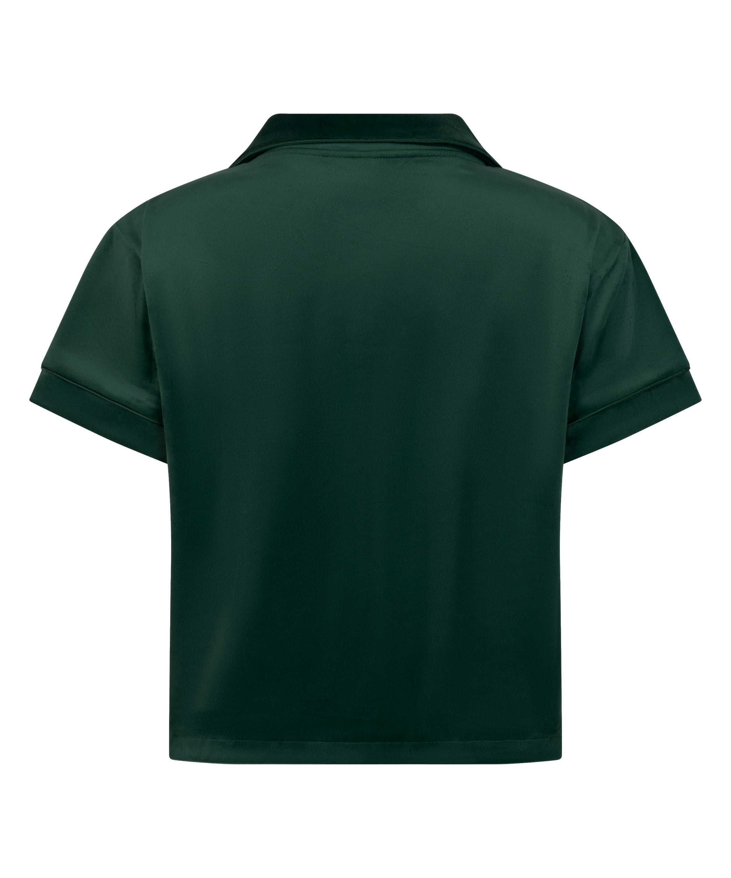 Short Sleeve Velour Jacket, Green, main