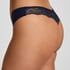 Lace Back Invisible Thong, Blue
