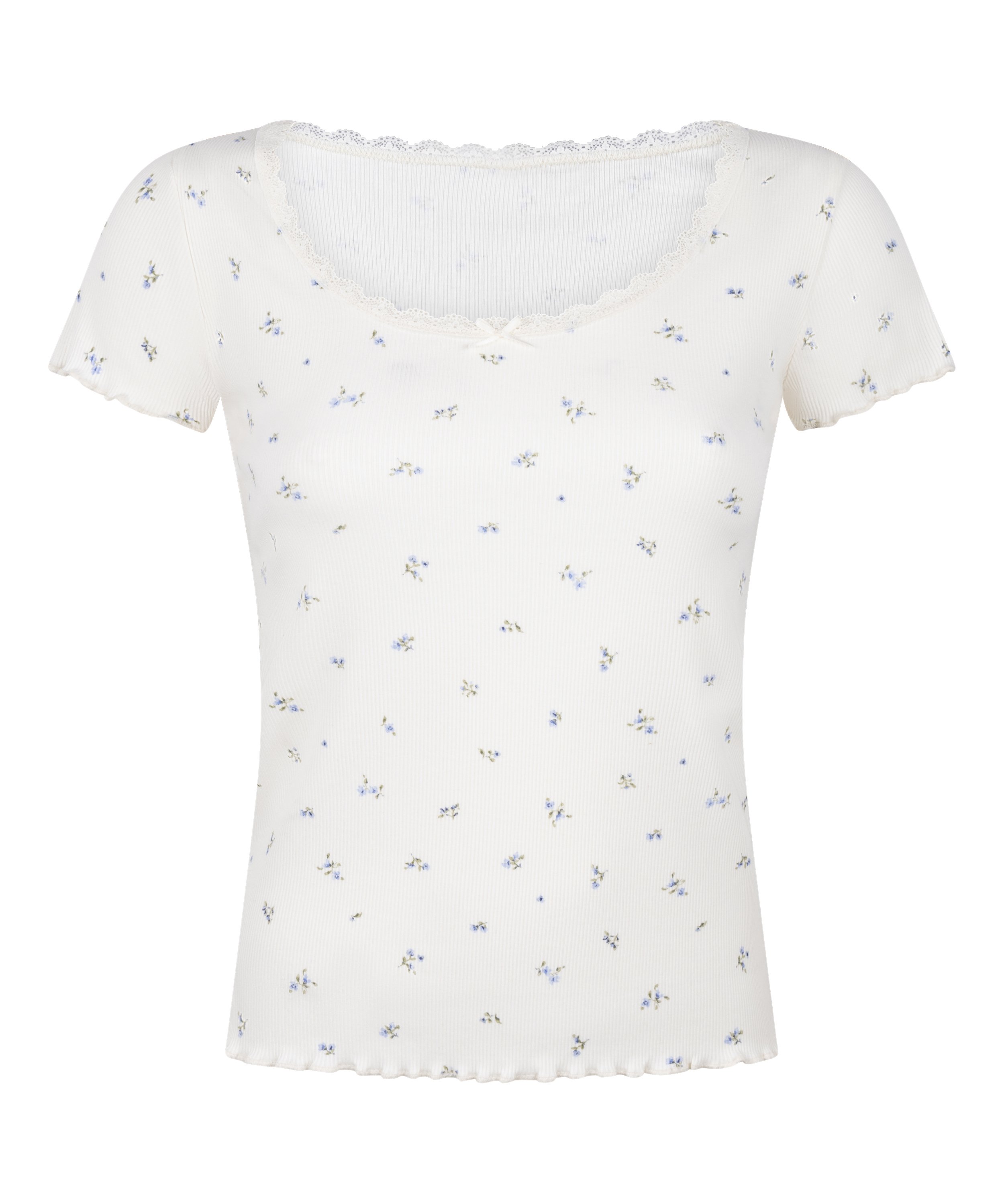 Daisy Pyjama Shirt, White, main
