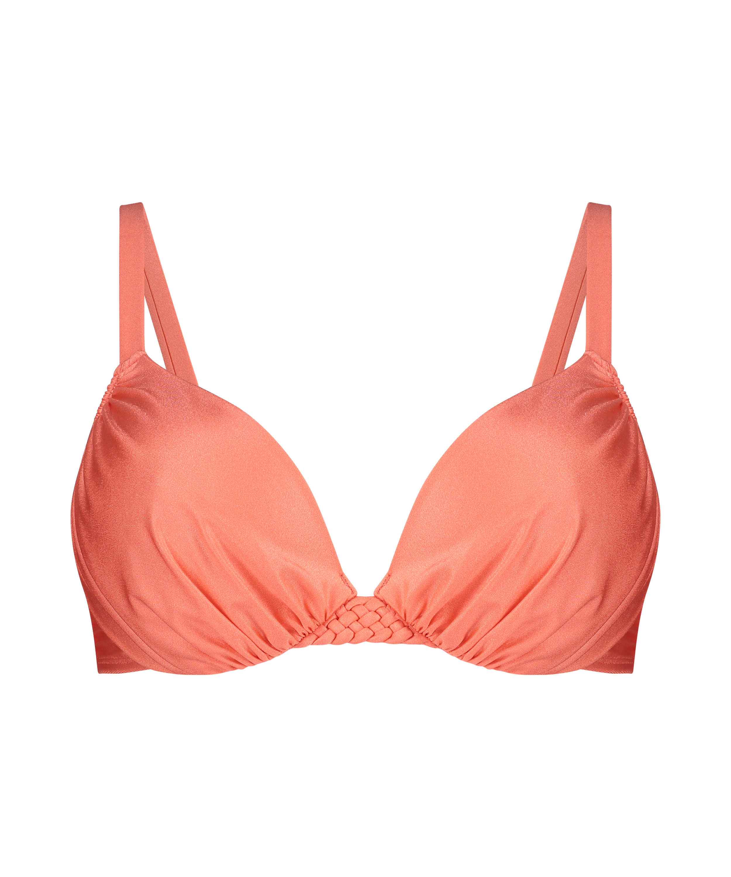 Sunrise Padded Underwired Bikini Top, Orange, main