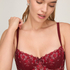 Chloe Padded Underwired Bra, Red