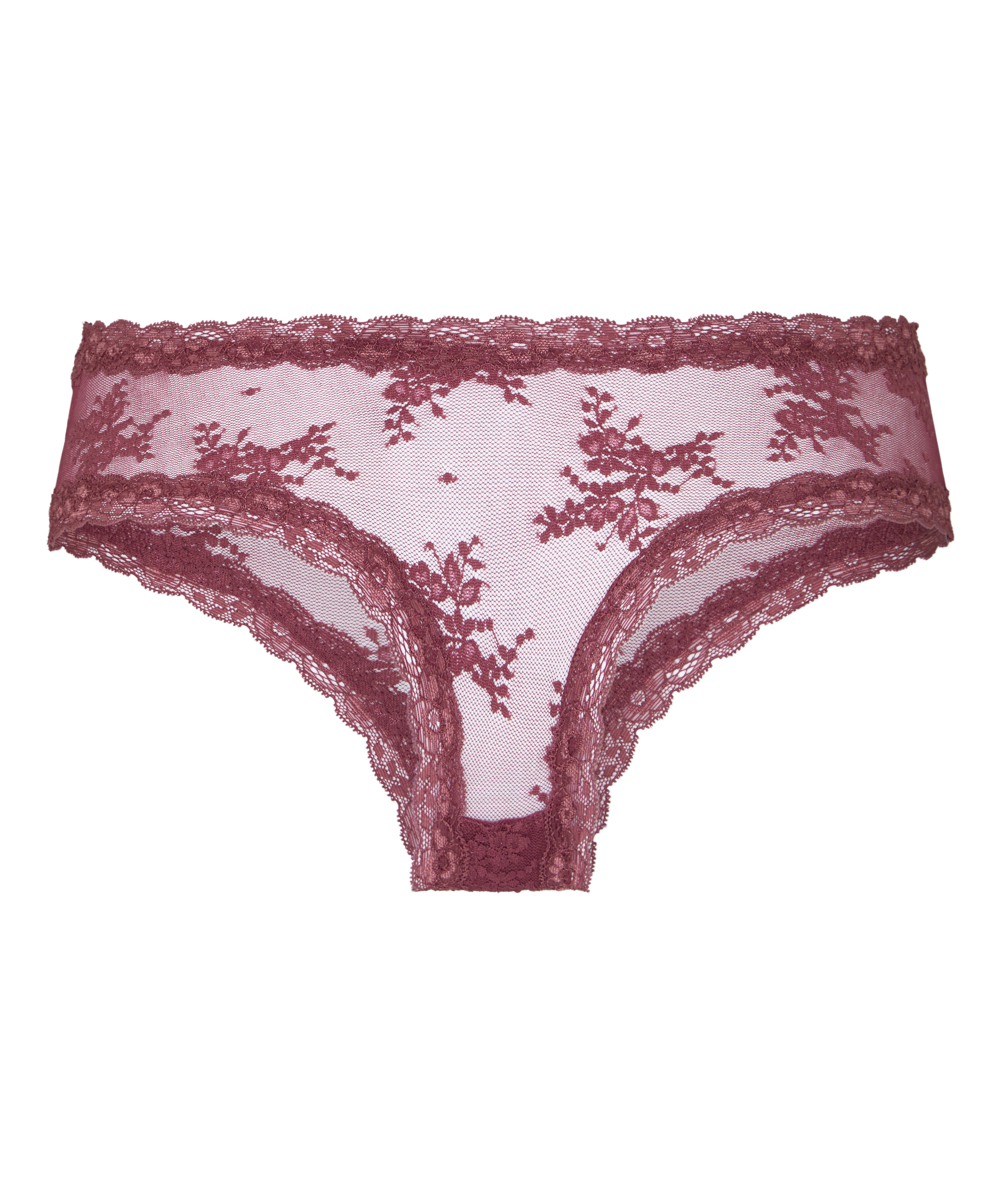 V-shaped Brazilian knickers mesh, Pink, main
