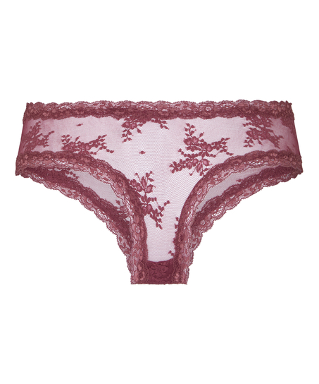 V-shaped Brazilian knickers mesh, Pink