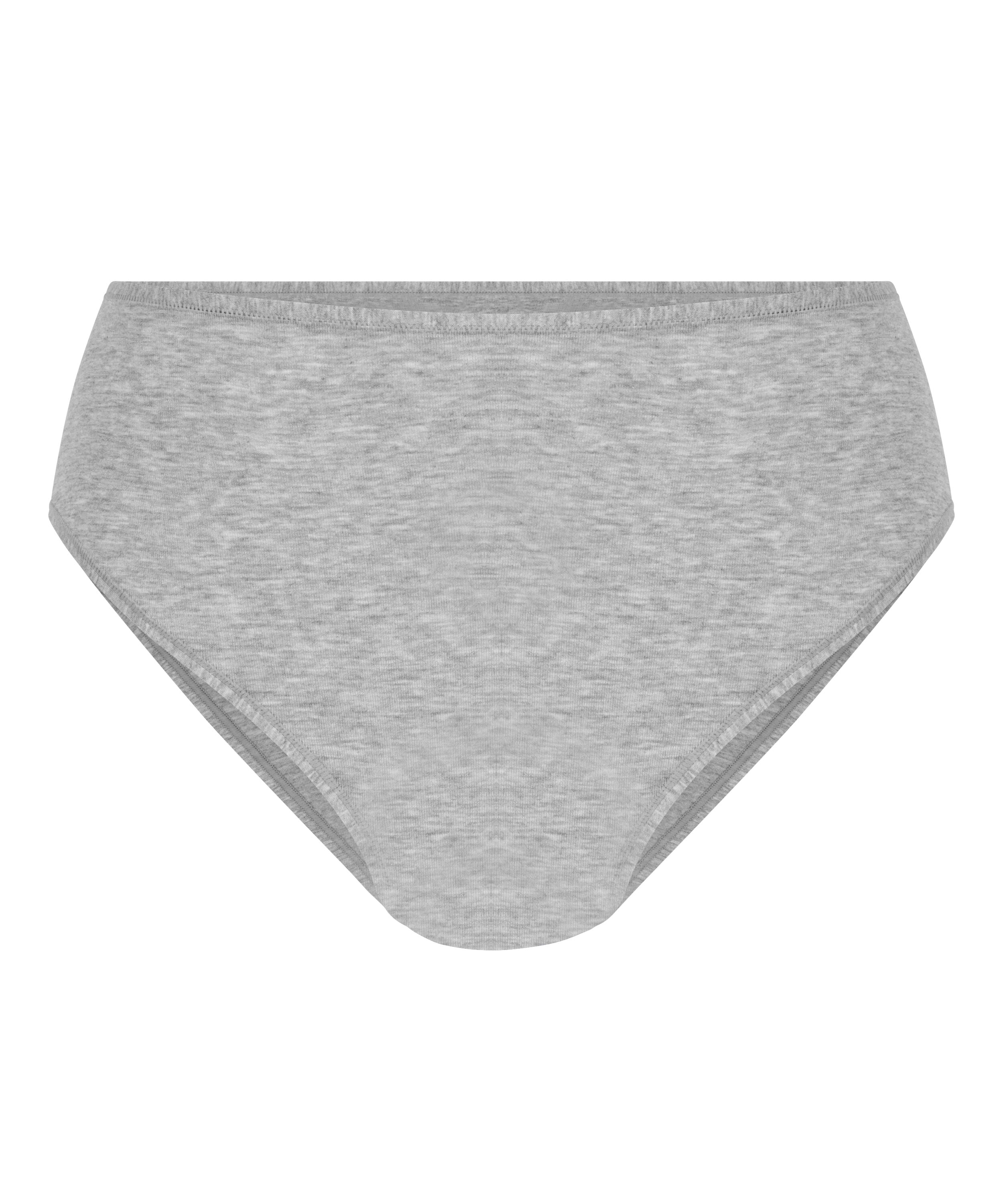 Cotton High Leg Brazilian, Gray