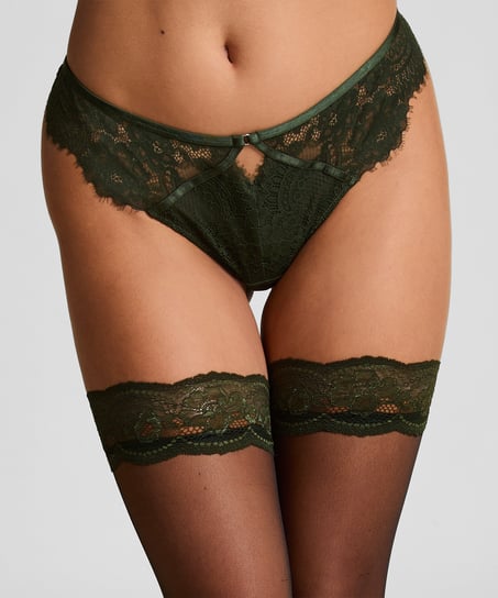 Stay Ups 15 Denier Lace, Green