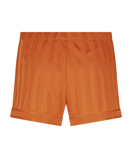 Satin pyjama shorts, Orange