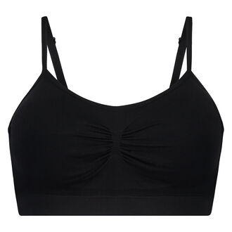 Seamless strappy top, Black