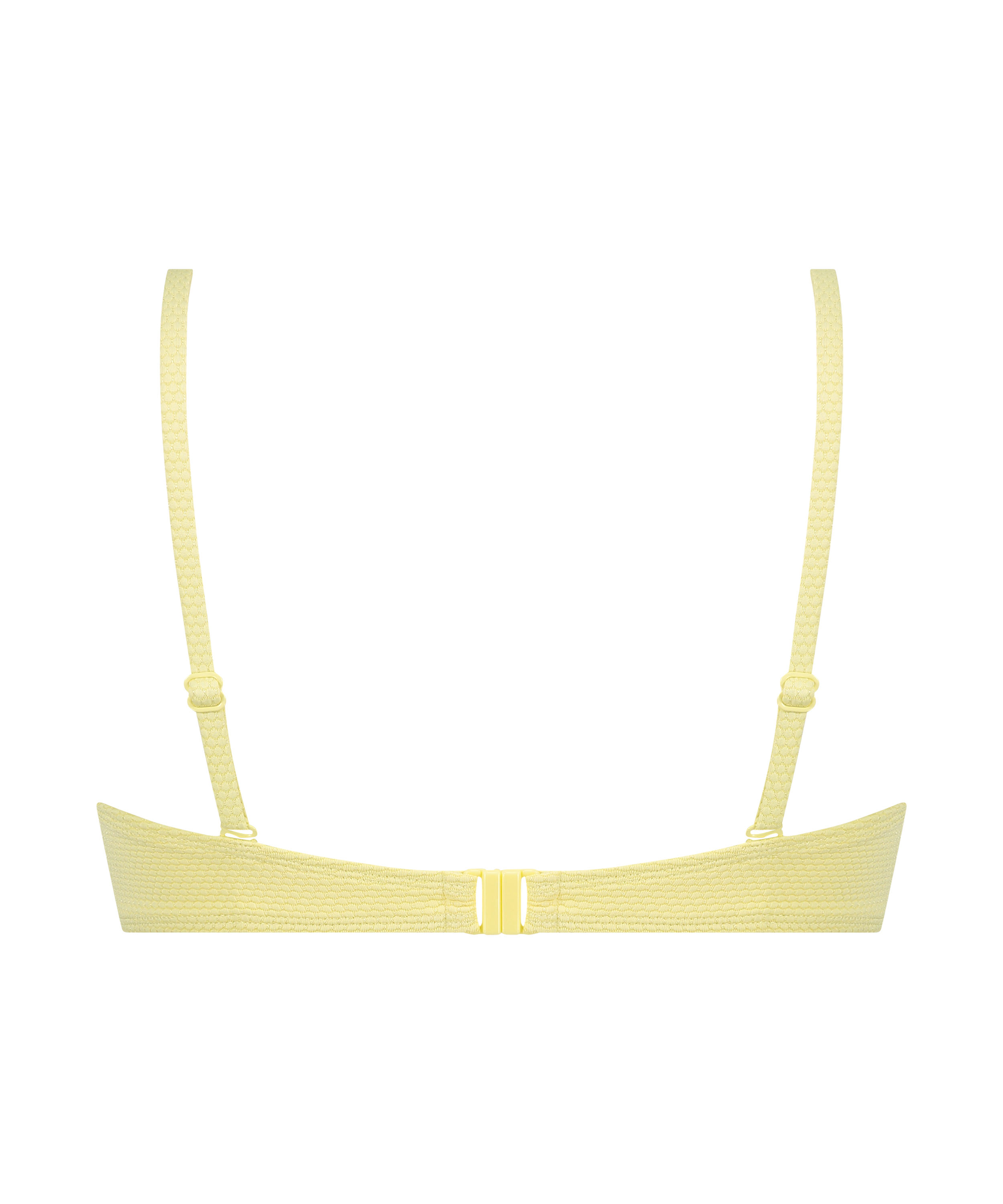 Scallop Padded Strapless Underwired Bikini Top Cup E +, Yellow, main