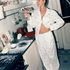 Petite Pyjama Pant Mistletoe, White