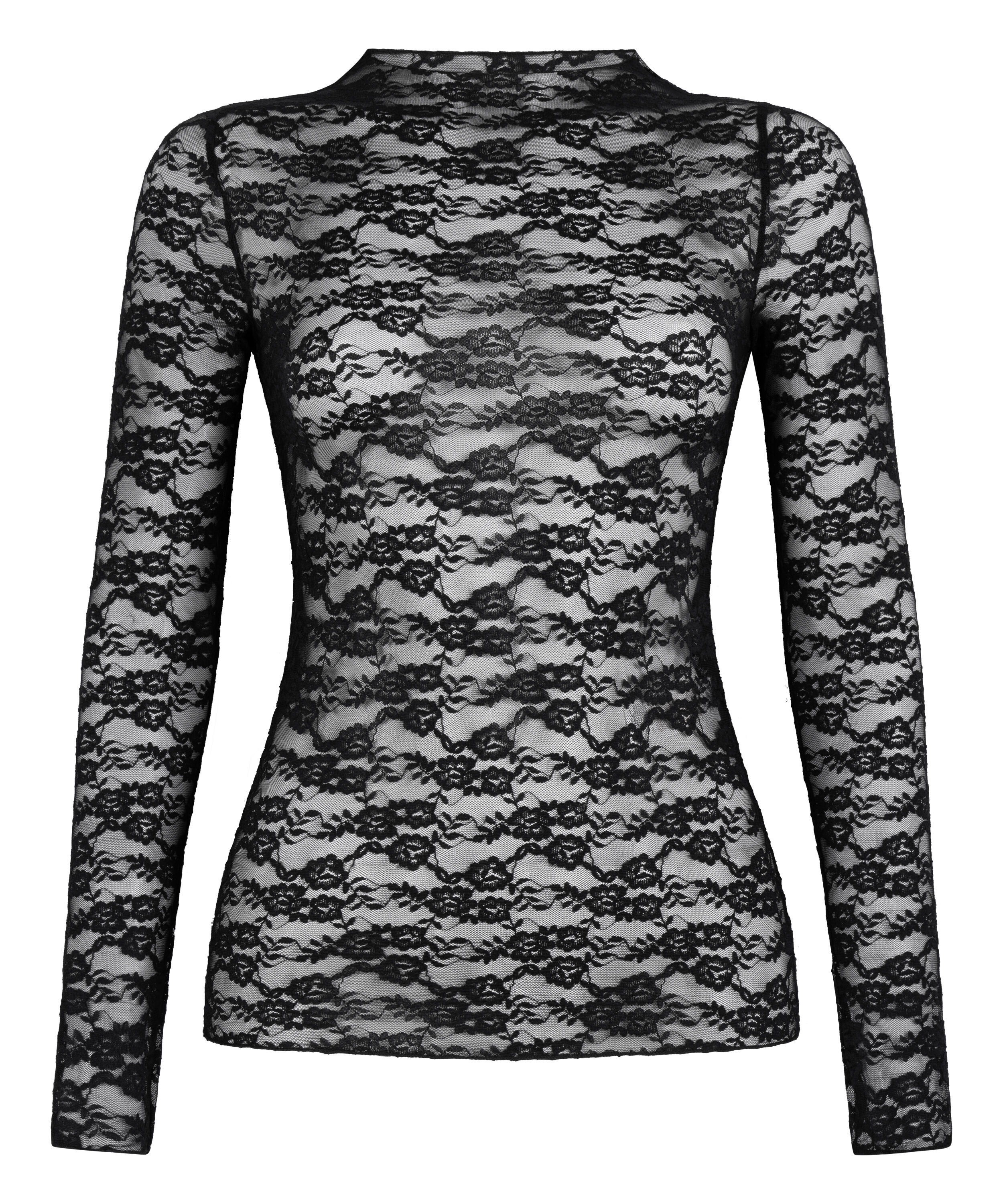 Top Allover Lace, Black