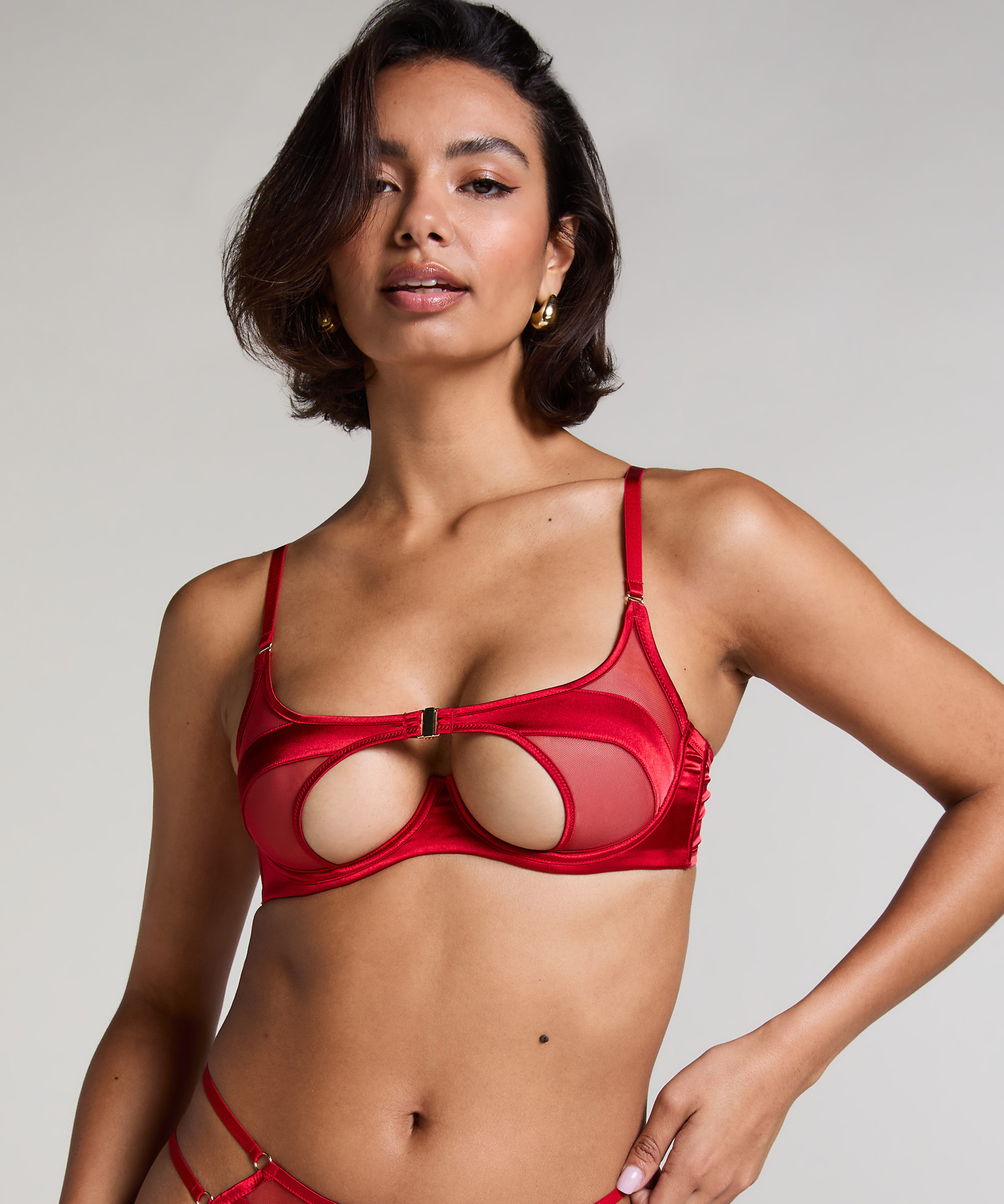 Vienna Non-Padded Underwired Bra, Red, main