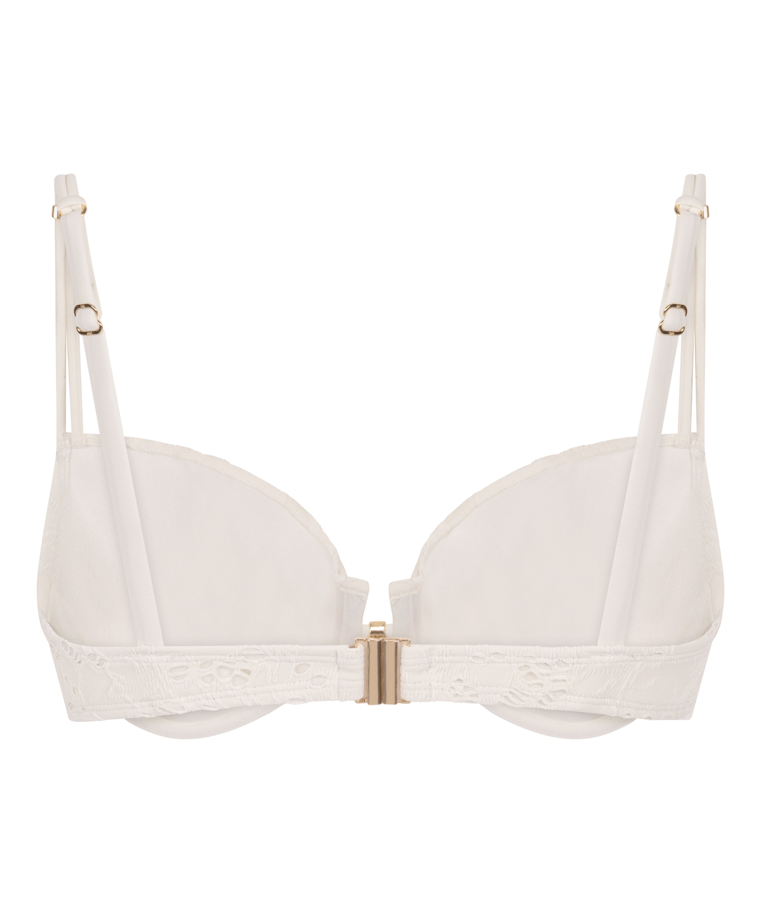 Crochet Bikini Top, White, main