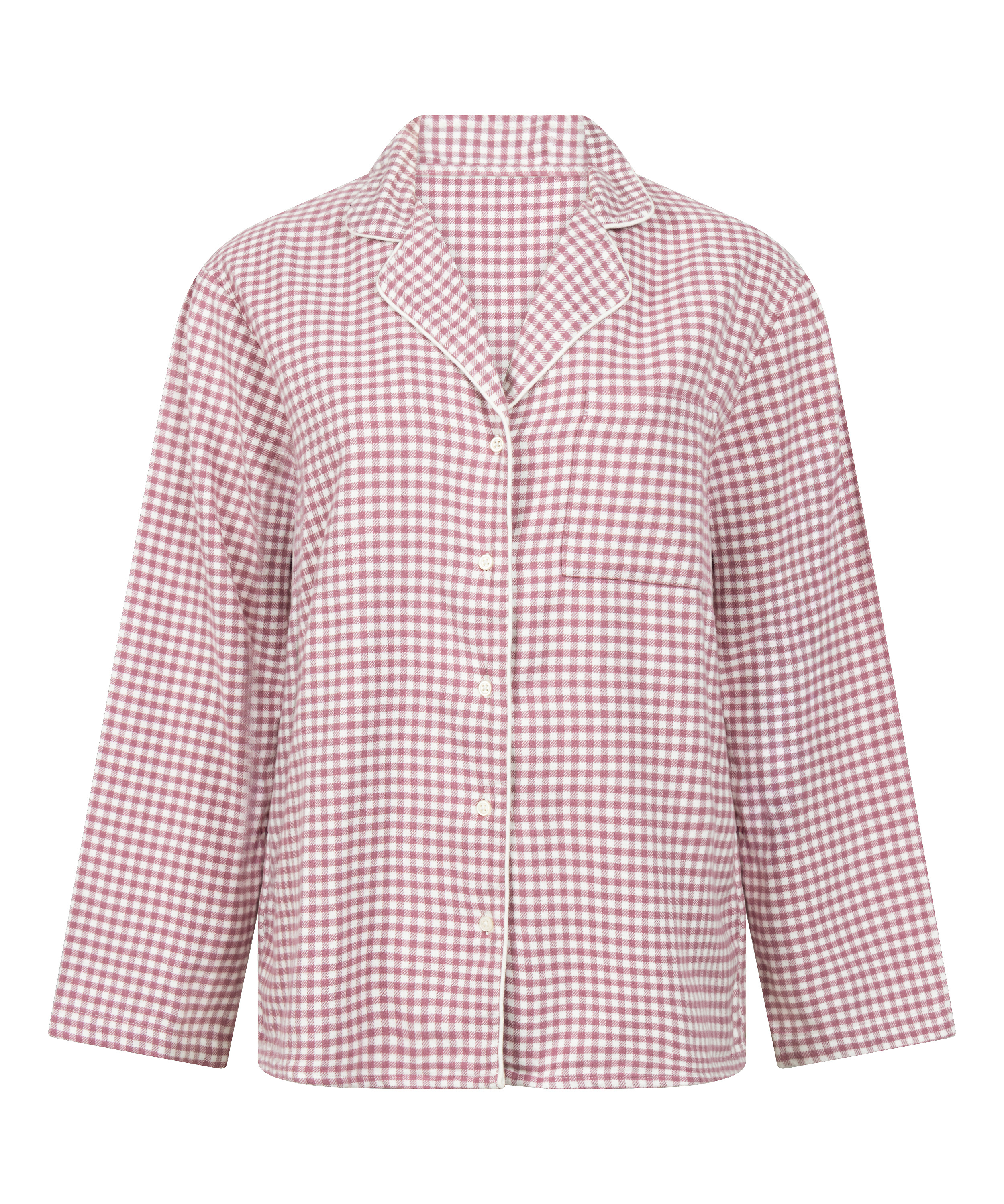 Essentials Flannel Pyjama Top, Purple, main
