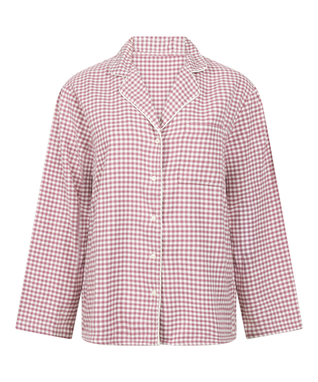 Essentials Flannel Pyjama Top, Purple