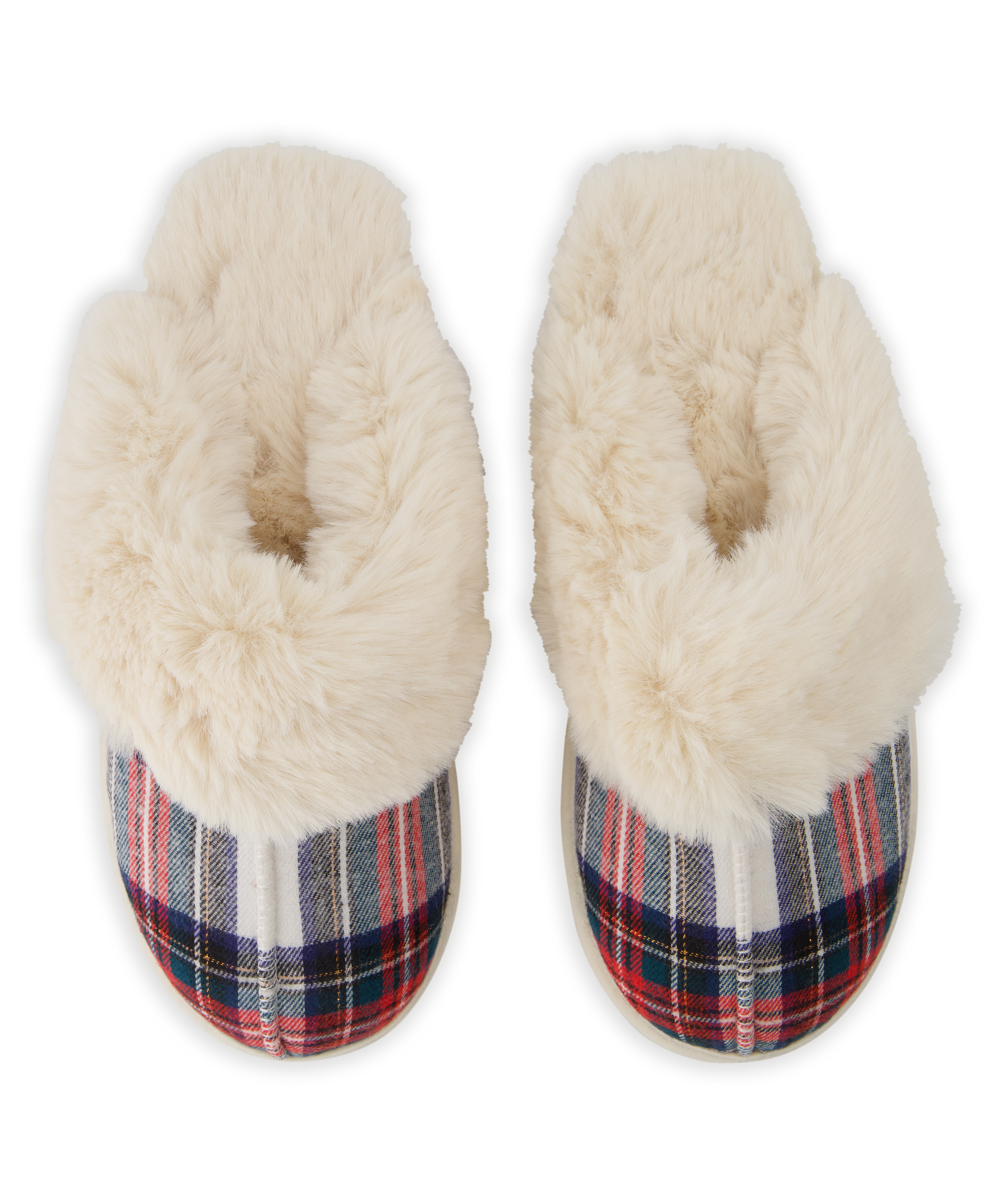 Teddy Mule Slipper, White, main