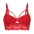 Mariah Padded Underwired Longline Bra, Red