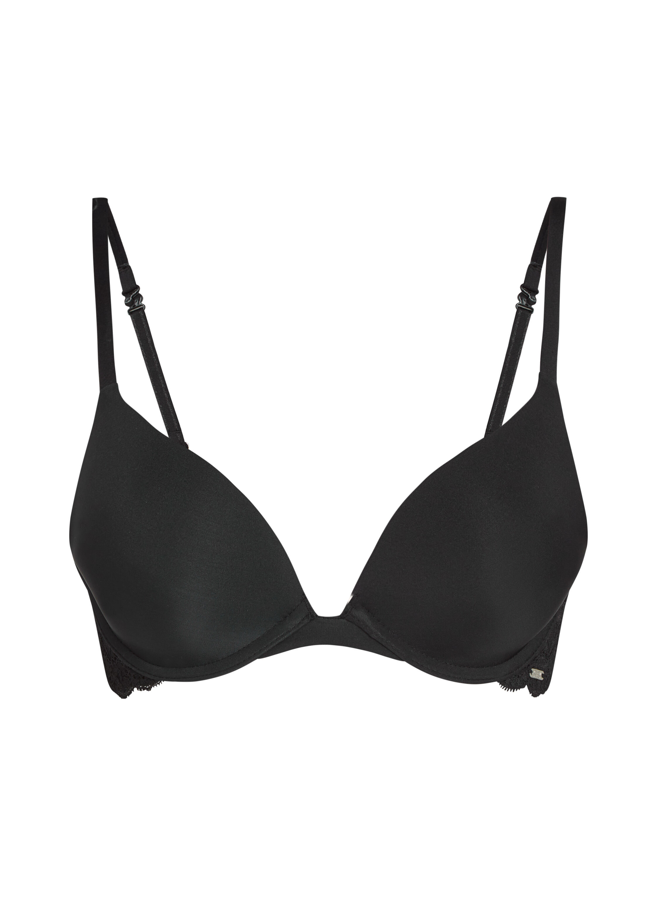Angie Padded Underwired Push-Up Bra, Black