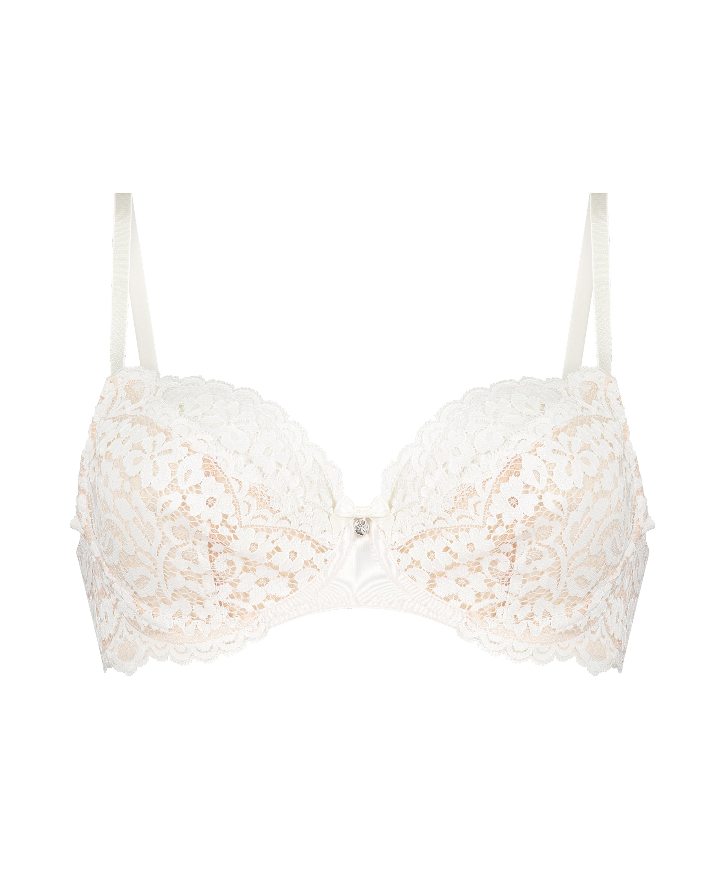 Rose Non-Padded Underwired Bra, White, main