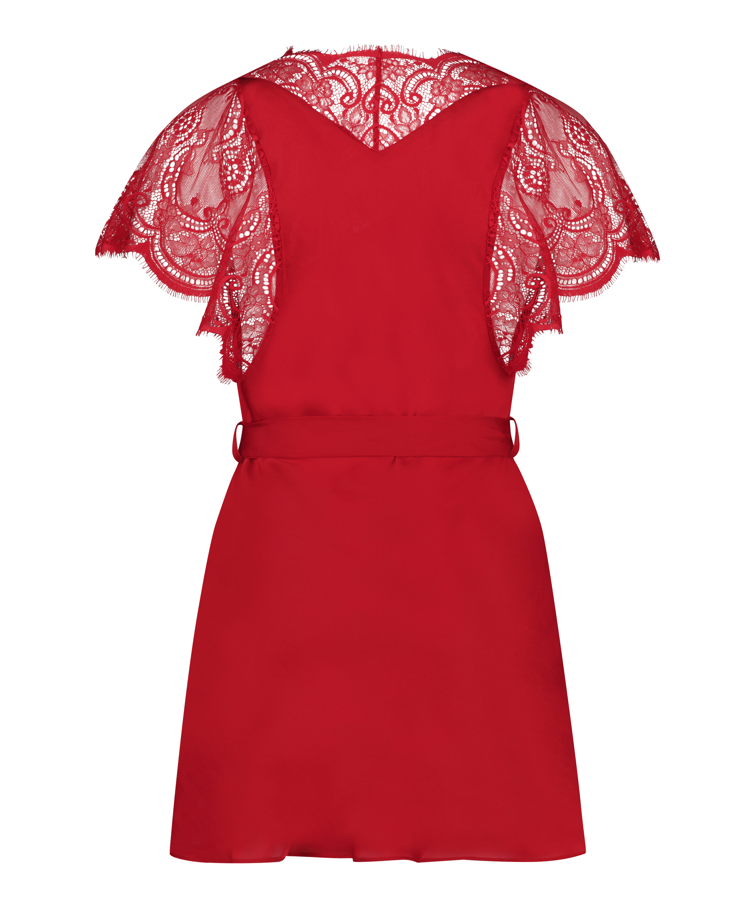 Coco satin kimono, Red, main