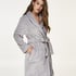 Fleece Bathrobe, Gray