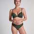 Lace Back Invisible Thong, Green