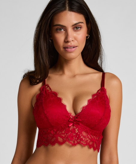Marianna Triangle Bralette, Red
