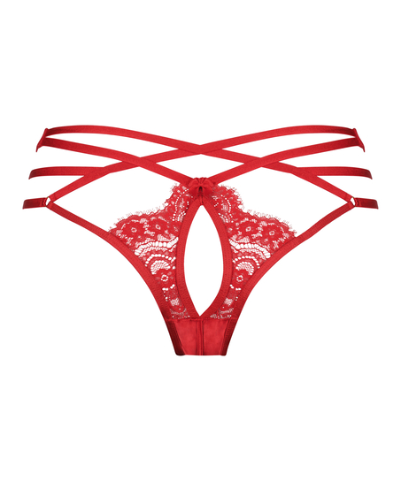 Mitzy high-cut pen crotch Brazilian, Red