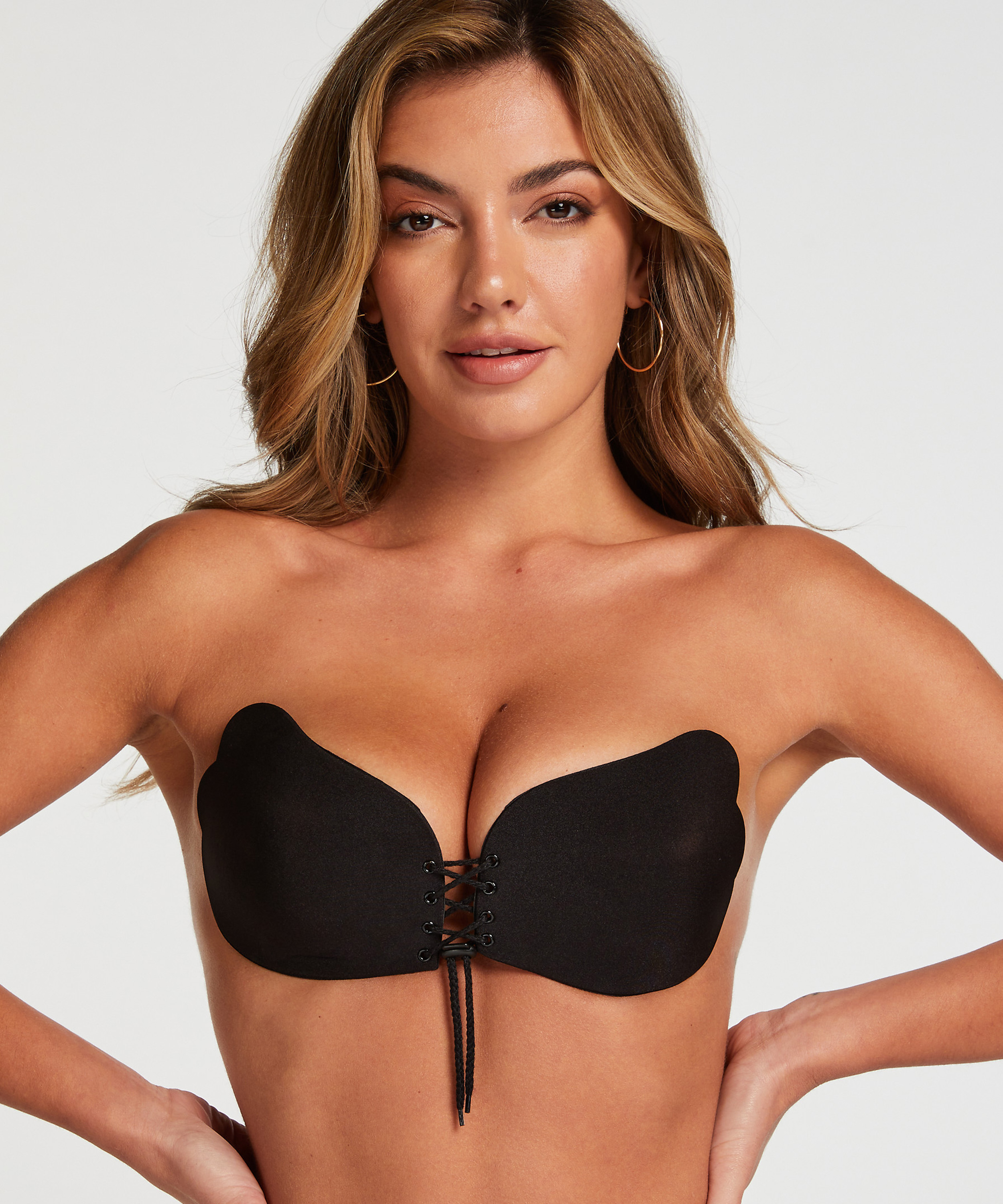 Push-up bra with wing, Black, main