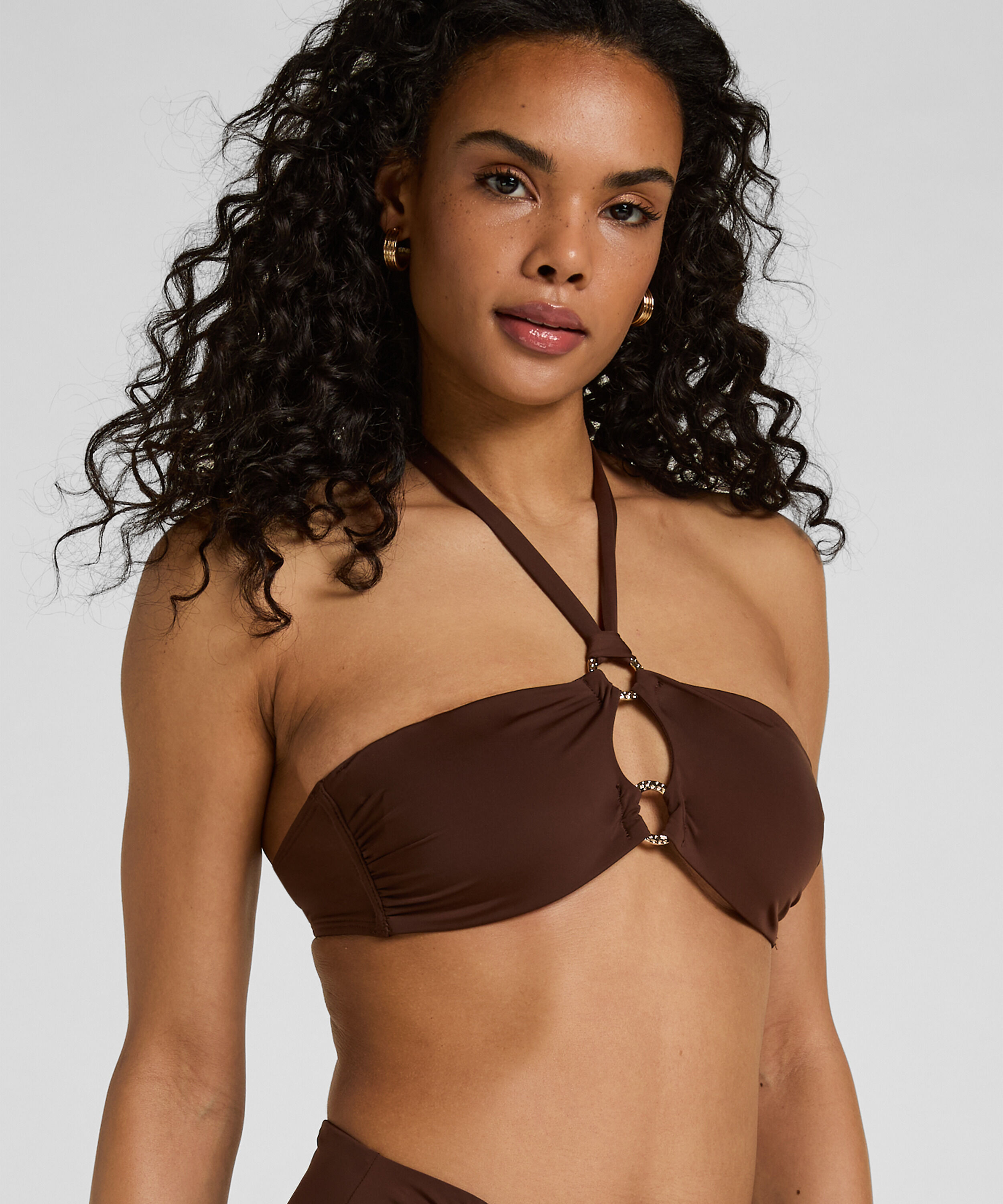 Bandeau Bikini Top Madrid, Brown