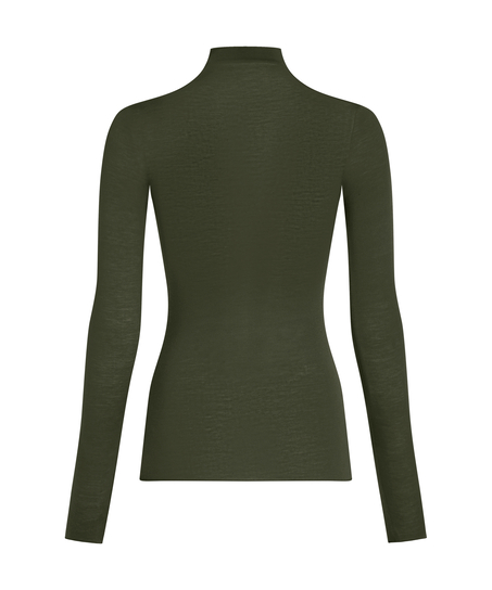 super soft Turtleneck Shirt with Cashmere, Green