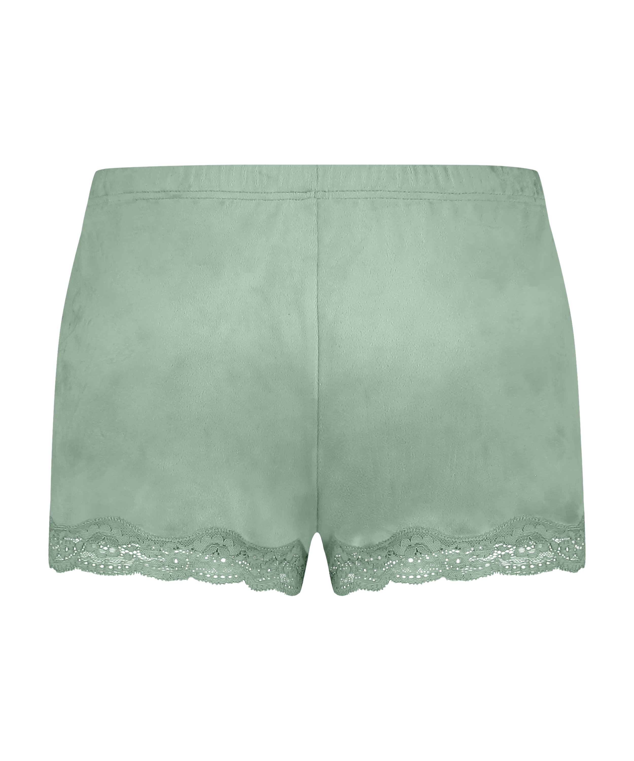 Velvet lace shorts, Green, main