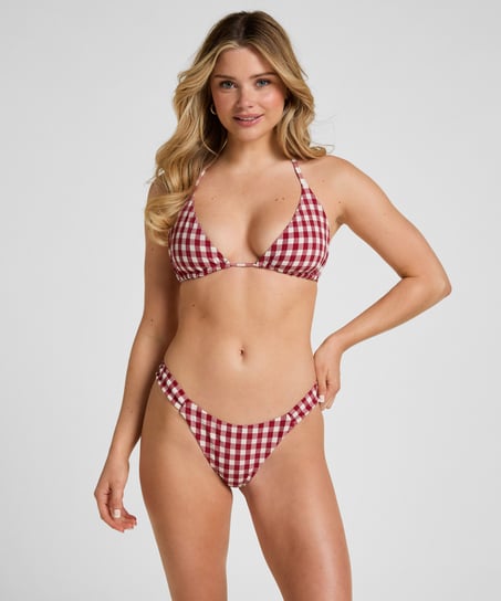 Amalfi Triangle Bikini Top, Red