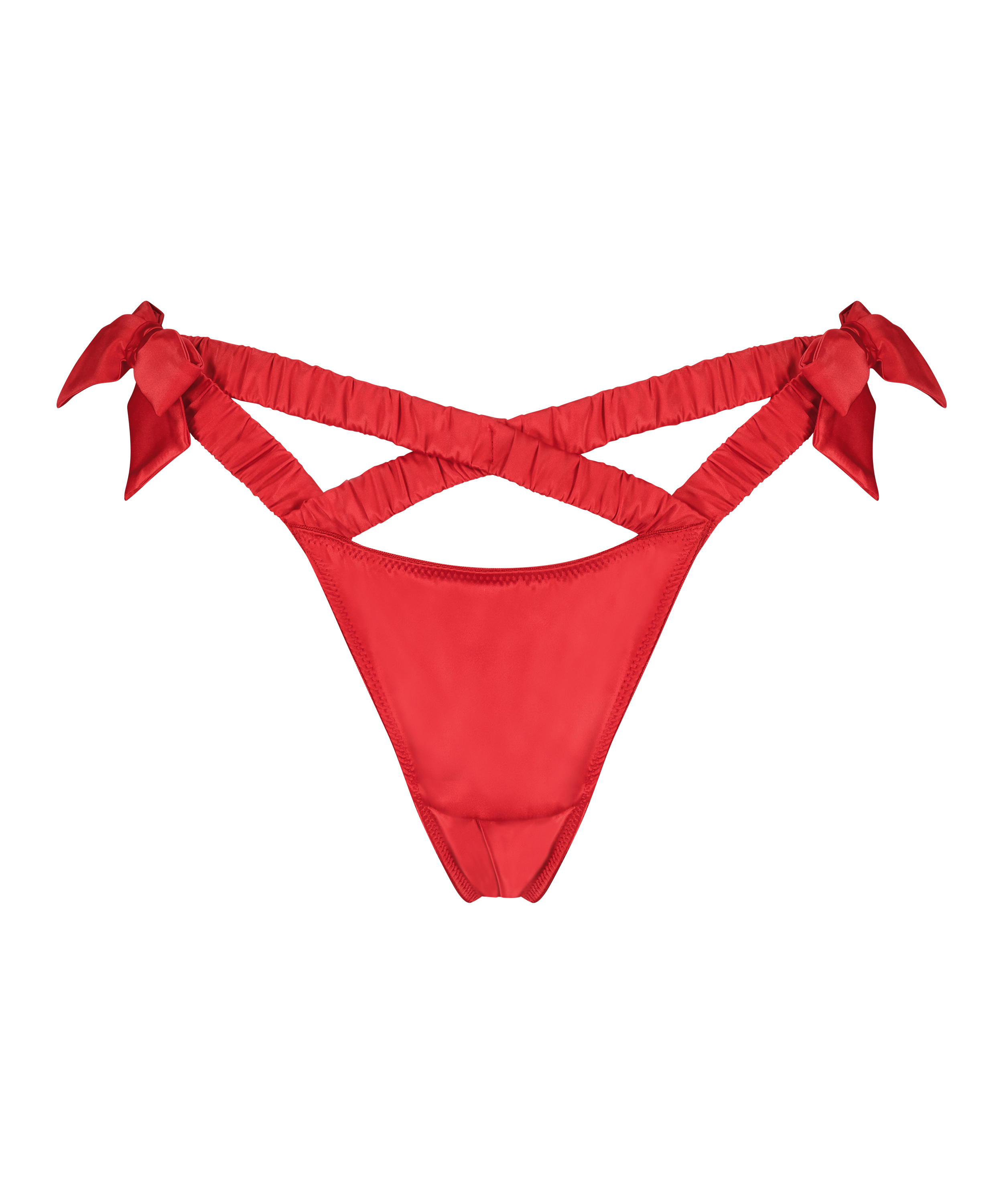 Lust Open Crotch Thong, Red, main