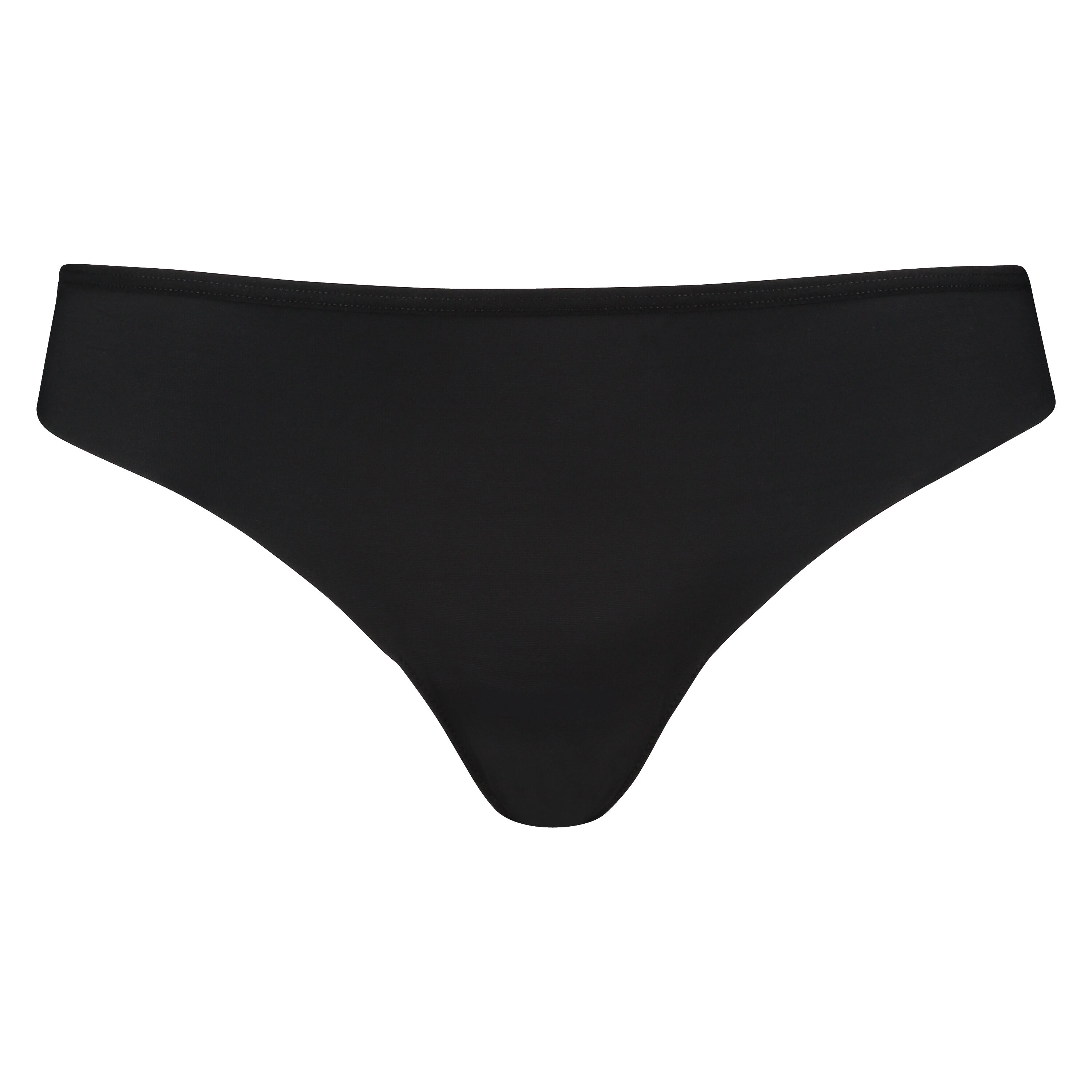 Lace Back Invisible Thong, Black