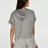 Short sleeved hoodie, Gray