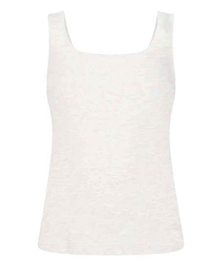 Singlet Tanktop Soft Cotton, Beige