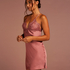Zara Satin Slip Dress, Pink
