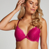 Marine Padded Push-Up Underwired Bra, Pink