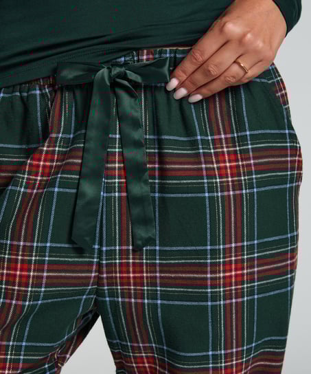 Petite Flannel Pyjama Pants, Green