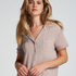 Essential Jersey Short-Sleeved Jacket, Beige