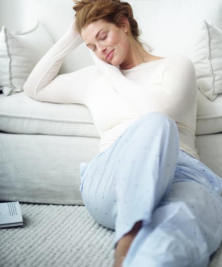 Pant Cotton Stripe Heart, Blue