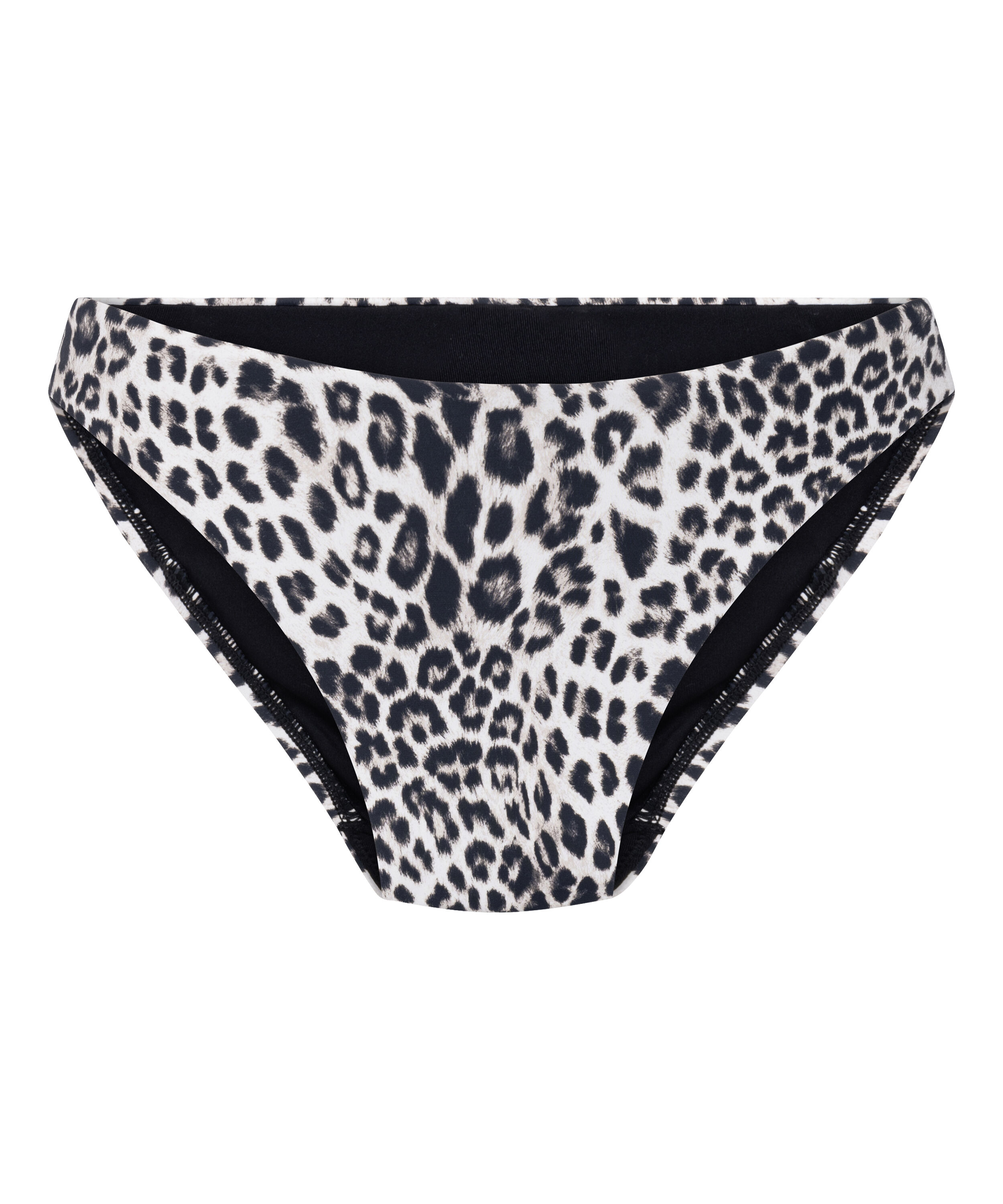 Highleg Bikini Bottom Leopard, Black
