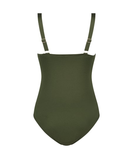 Scallop swimsuit, Green