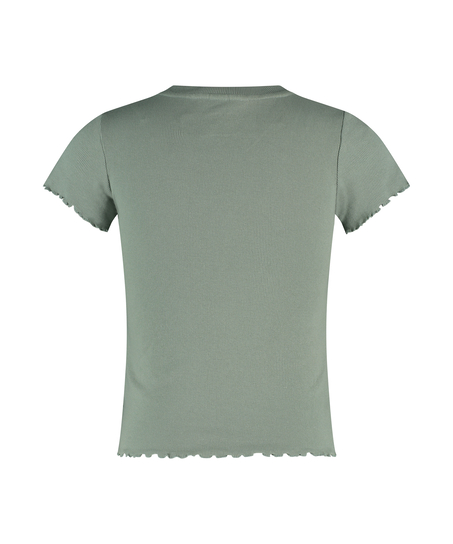 Short Sleeve Cotton Shirt, Green