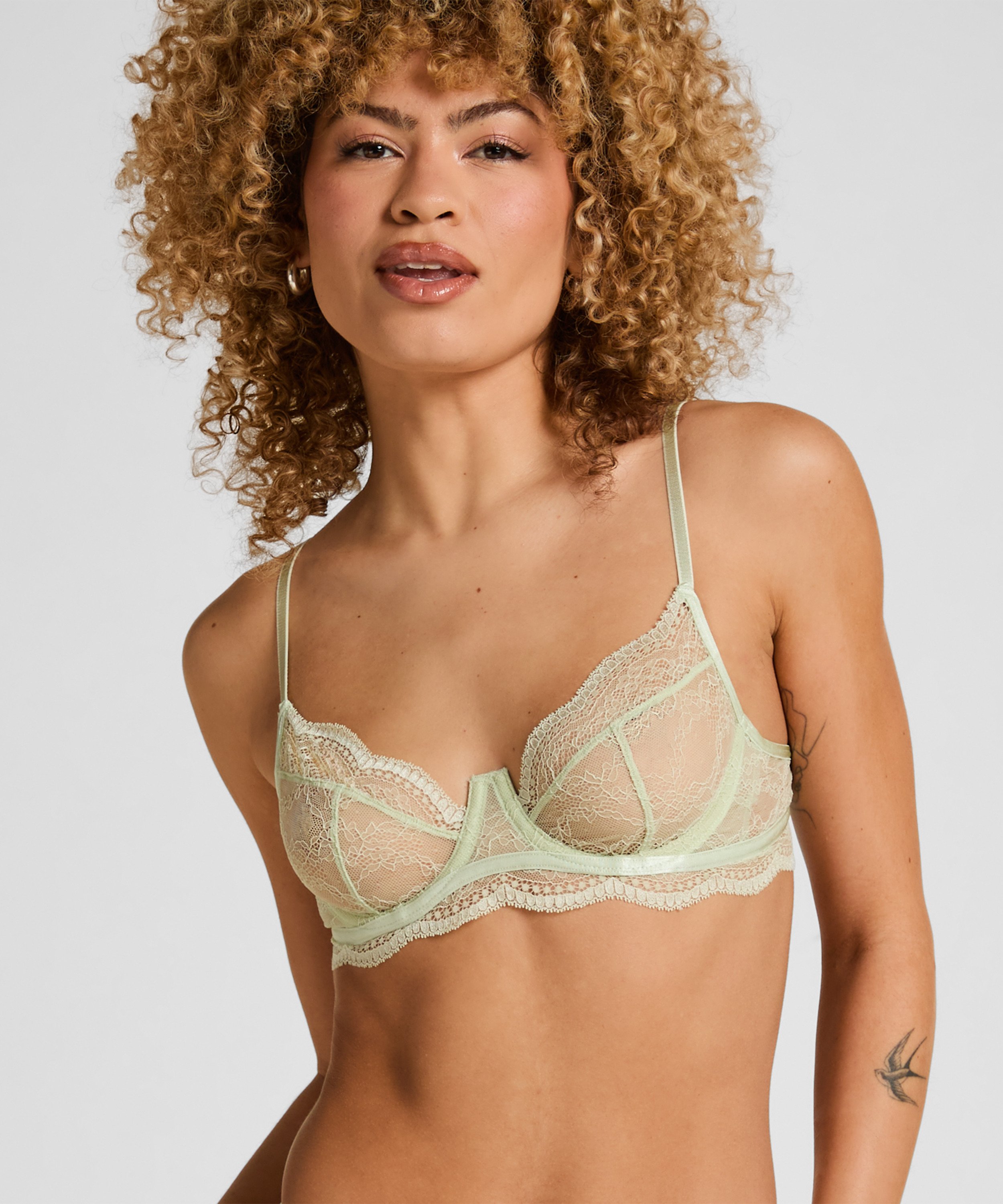 Isabelle Non-Padded Underwired Bra, Green, main