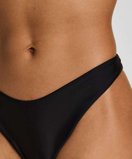 Highleg Bikini Bottom Luxe, Black