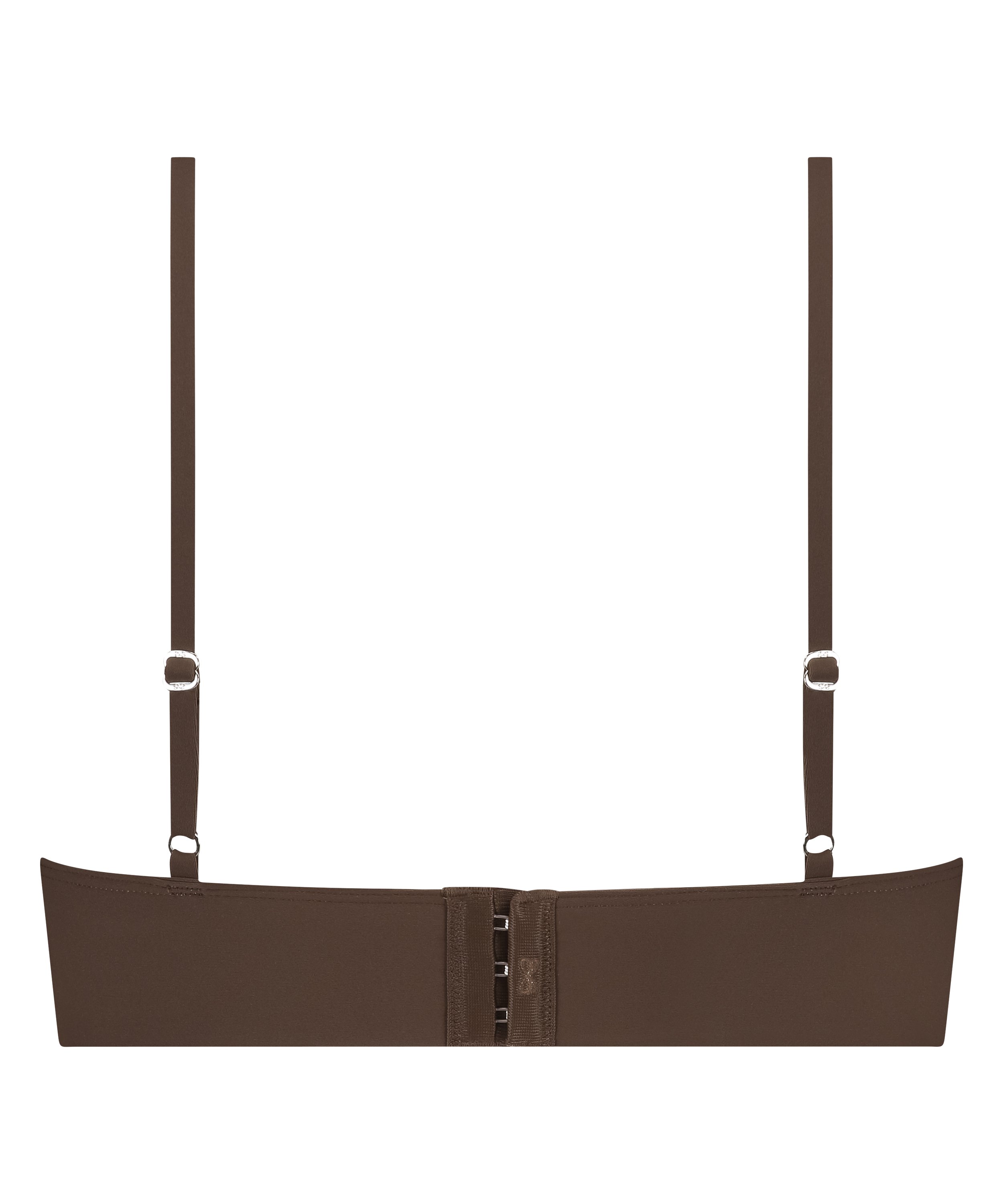 Smooth Triangle Bralette, Brown, main