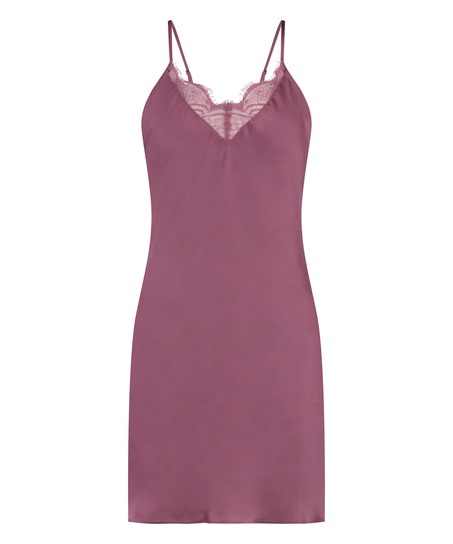 Satin Slip Dress, Purple