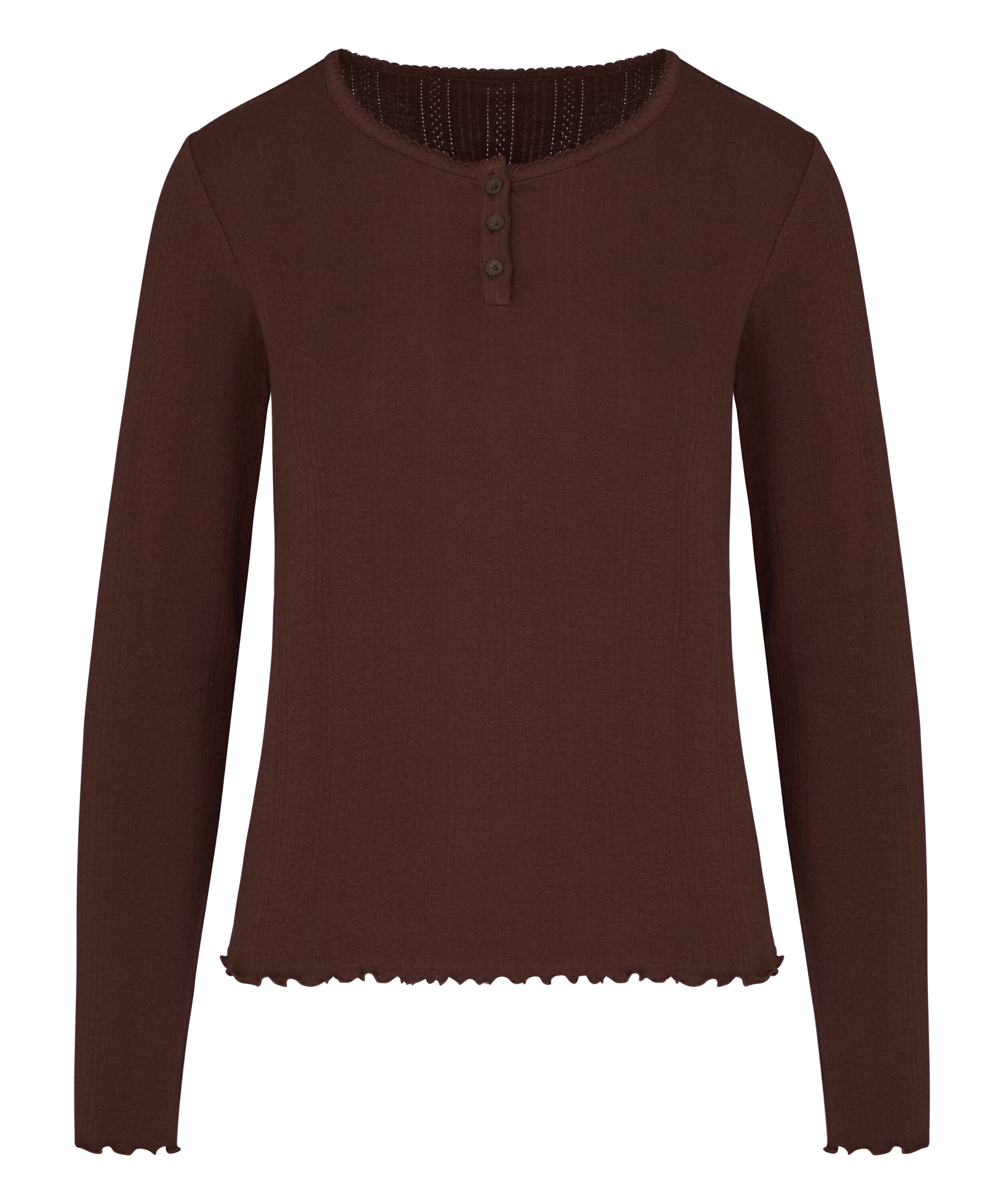 Top Pointelle, Brown